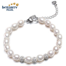 Fashion Freshwater Pearl Bracelet AAA 7-8mm Drop Water Pearl Bracelet for Women